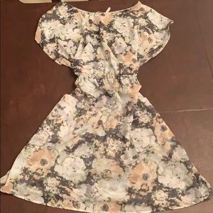 Floral Sheer Dress with Pockets!